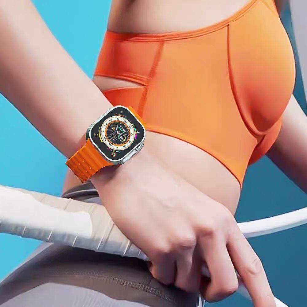 Океанический силиконовый ремешок для Apple Watch Ultra 2 49 мм, дышащий браслет для iWatch Series 10 46 мм 42 мм 9 8 7 6 SE 45 мм 44 мм