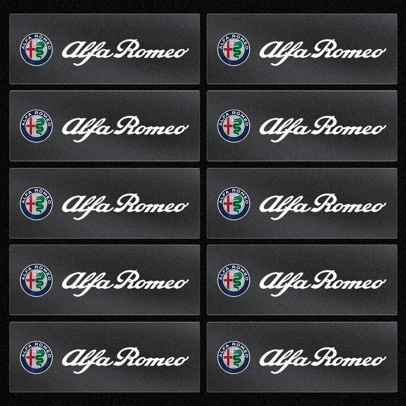 Car Stickers For Alfa Romeo 1/2/5/10Pcs Car Logo Car Door Handle Anti Scratches Stickers For Alfa Romeo Giulietta GT 159 147 156