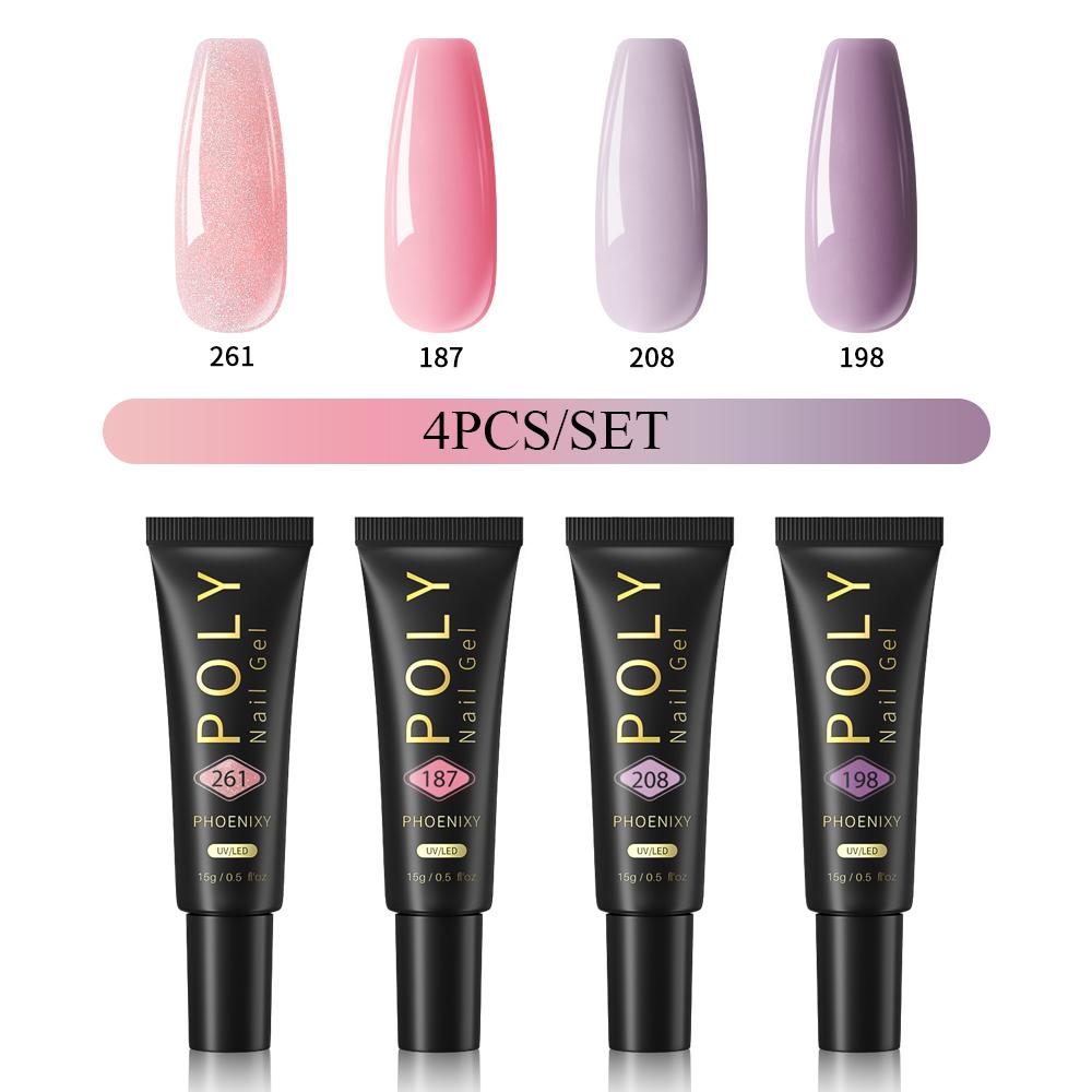 PHOENIXY 15 мл поли гель для ногтей маникюрный набор для наращивания пальцев акриловый гель нужна УФ светодиодная лампа для ногтей DIY салон нейл-арта для дома