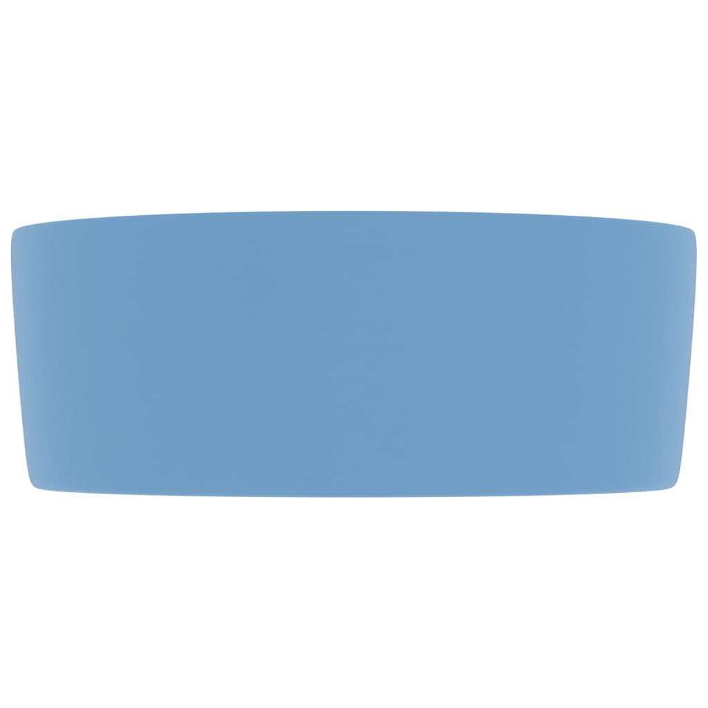 Luxurious Round Wash Basin Matte Light Blue 40 x 15 cm Ceramic
