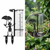 Clear Tube Garden Rain Gauge Dual Scale Rainfall Gauge New Outdoor Rain Gauge  Patio Planter