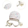 Swim Goggles and Cap Glasses Protection Anti Fog Clear View Portable with Ear Plugs Eyewear for