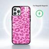 Чехол для телефона с леопардовым принтом Для iPhone 14,16,15,13,17,12,Plus,Pro,Max Магнитный Для Magsafe Матовое покрытие
