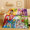 Retro Cartoon Digimon Adventure Angemon Flannel Blanket,Soft Warm Plush Throw for Home Bedroom Bed Sofa Cover Picnic Office Kids