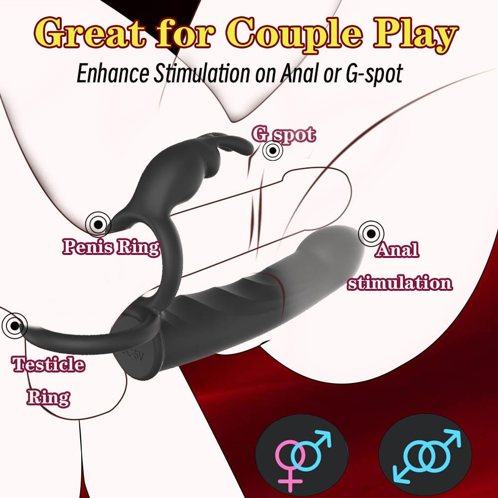 Страпон Пенис Анальная Пробка Секс-Игрушки для Анального Секса с Вибрирующим Кольцом для Члена Вибрирующий Пенис Рукав Мужской Дилдо Вибраторы Клиторальная Игрушка для Взрослых