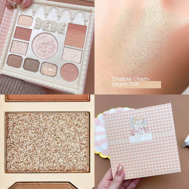 Angel Mysterious Ten-color Eyeshadow Disc, Matte Grooming, Smudge Blush, Highlight, Eyeshadow Multi-purpose Disc