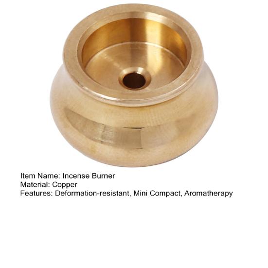 Винтажная латунная мини-курильница, устойчивая к деформации, мини-компактная ароматерапия, украшение для дома, держатель для благовоний
