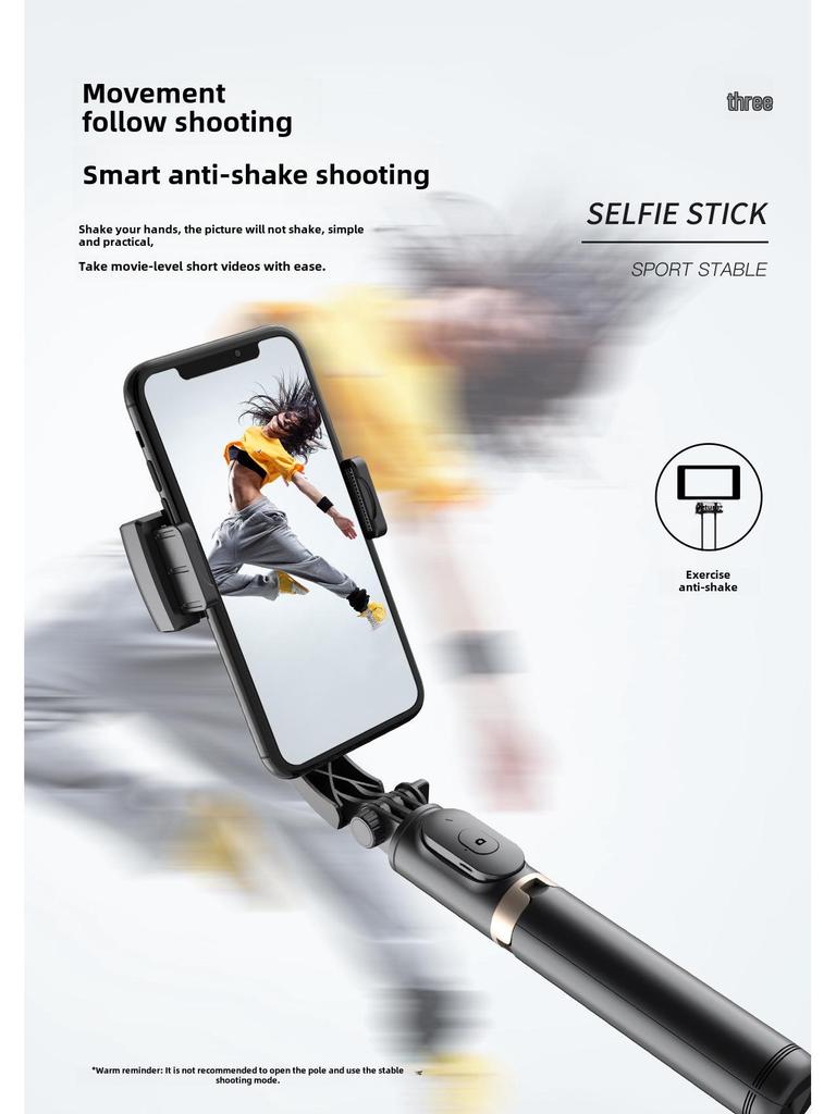 Ручной карданный стабилизатор CYKE: Выдвижная палка для селфи, настольный держатель для мобильного телефона, штатив Anti Shake Live