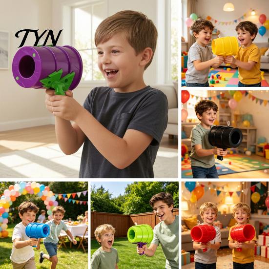 Reusable Air Wave Cannon Toy Handheld Toy, Portable Shooter for Kids, Outdoor Birthday Gifts Boys Girls Play Bubble Machine, Funny Prank Christmas