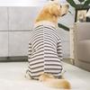 Durable Four-legged Puppy Stripes Jumpsuits Fashionable Polyester Pet Dog Clothes Soft Dog Pajamas Summer