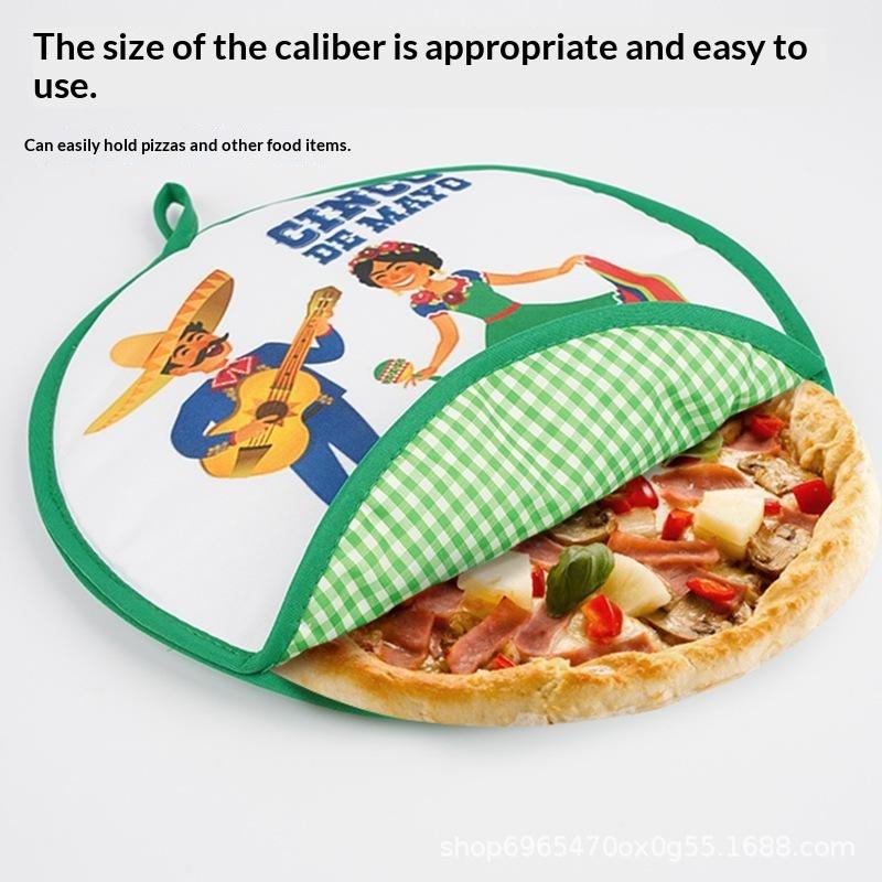 Tortilla Warmer Pouch Thickened Insulated Fabric Round Bag Suitable for Pancakes Burritos Taco Serving Home Use