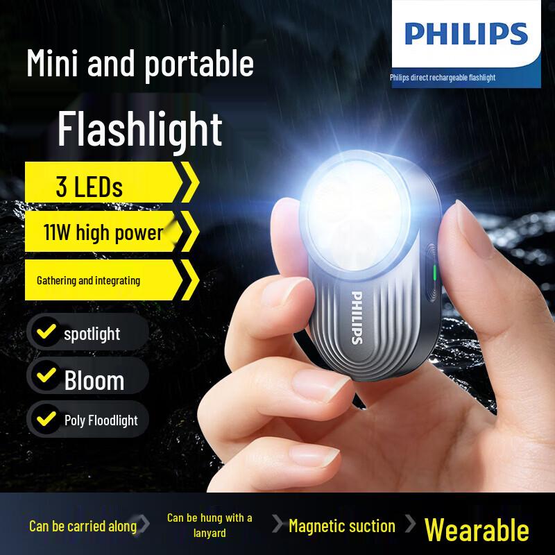 Philips SFL2553 Mini Rechargeable LED Flashlight