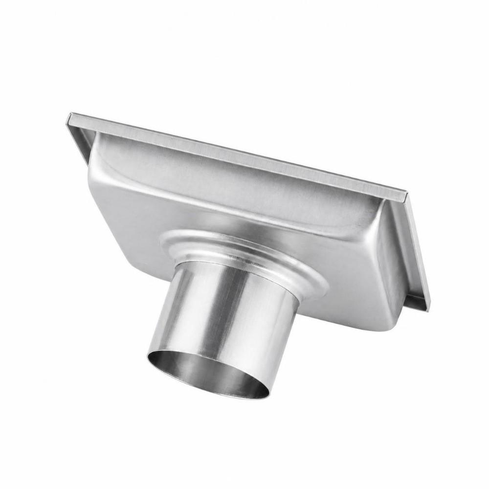 4.33 Inch Floor Drain Square Shape Bathroom Drain Anti-Odor Shower Drain Garage