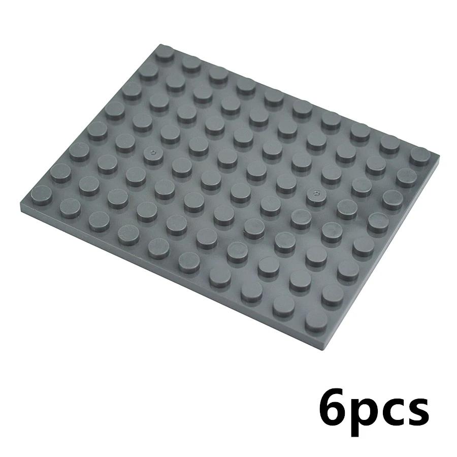 Конструктор DIY Фигурки Тонкие Пластины Кирпичики Размер 8 x 10 Точек 6 шт. Совместимый Бренд Образовательные Строительные Творческие Игрушки