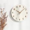 Настенные часы Danmukeji деревянные стильные скандинавские бесшумные настенные круглые безрамные милые 12 дюймов натуральная твердая деревянная панель 3D размерные цифры