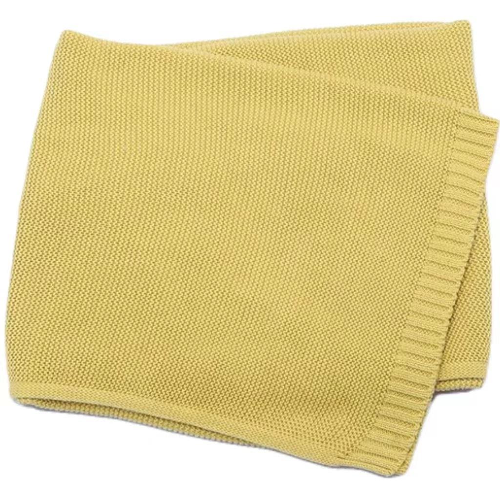 Best Selling 80cm by 100cm Super Soft 100% Cotton Baby Knitted Swaddle Wraps Blankets Baby Blankets for Newborns