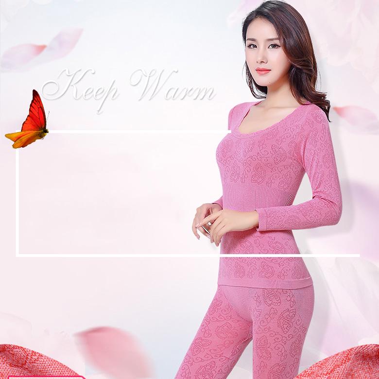 Модные дышащие теплые женские тонкие комплекты нижнего белья, женское зимнее термобелье