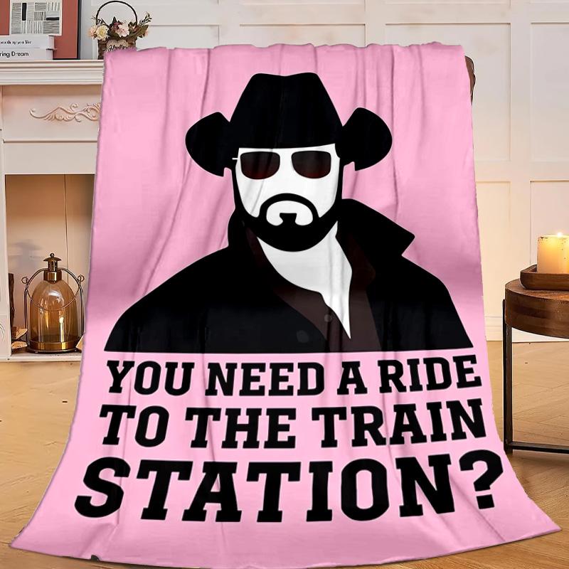 1PC Western Adventure Romance Flannel Blanket Gift, Suitable for Both Men And Women, Soft Ideal for Beds And Sofa, Birthday Or Christmas Gift