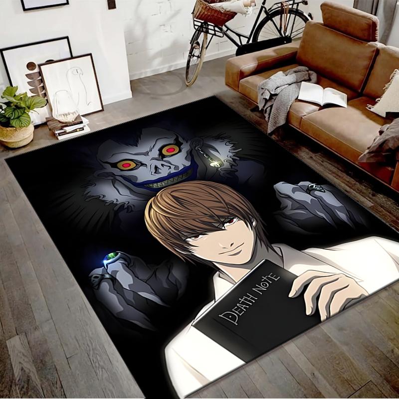 D-Death Note1Printed Area Rug Carpet for Bedroom Living Room Home Decor Rugs Mat Non Slip Mat Rug for Bedside