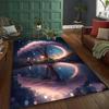Night Tree Pattern Rug, Easy To Clean, Large Size, Suitable for Living Room, Bedroom,office - Indoor and Outdoor Home Decoration