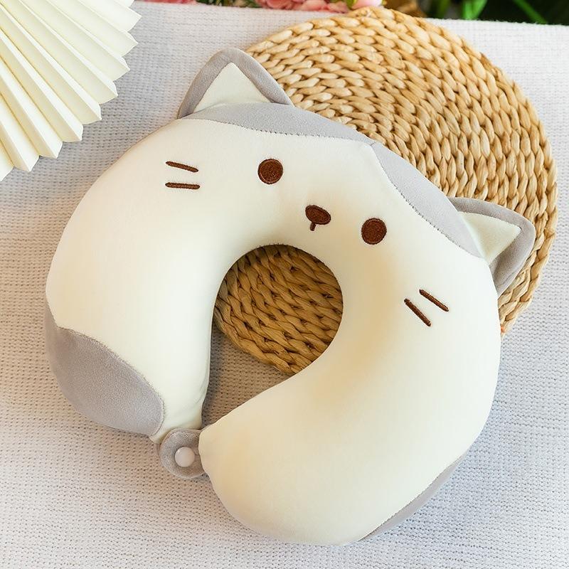 Подушка для путешествий, Подушка для шеи, Поддержка шеи, головы и подбородка, Милая дорожная подушка для шеи с рисунком для мальчиков и девочек, Дорожные аксессуары для самолета, автомобиля, откидывания