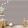 White and Burgundy Striped Wallpaper for Living Room and Bedroom 50x1000