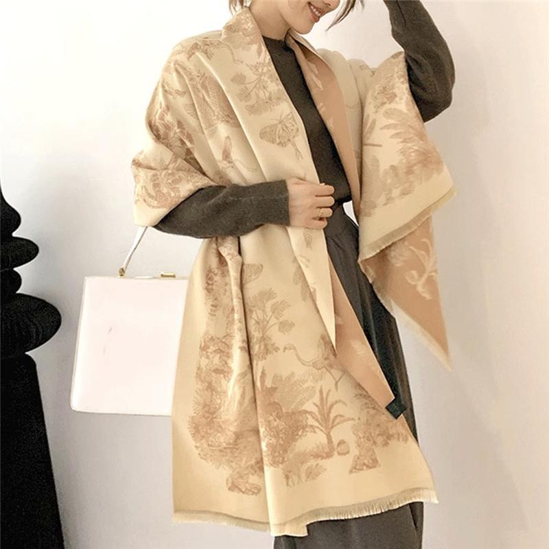 185*65 см высококачественный искусственный кашемировый шарф осень-зима этнический стиль принт солнцезащитный теплый платок женский подарок