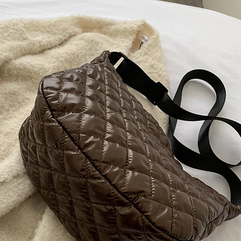 Yogodlns Зимняя космическая хлопковая сумка на плечо для женщин, сумка для пельменей в стиле ретро, роскошная женская сумка через плечо, сумка подмышки, сумка