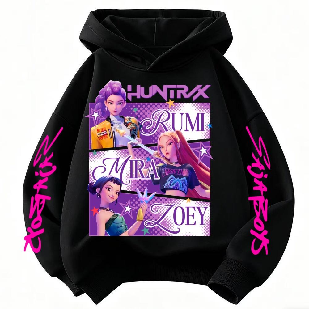 Худи K-Pop Охотники на демонов Детская одежда Одежда для девочек-принцесс Модная одежда для мальчиков Весенне-осенний свитшот Детские топы