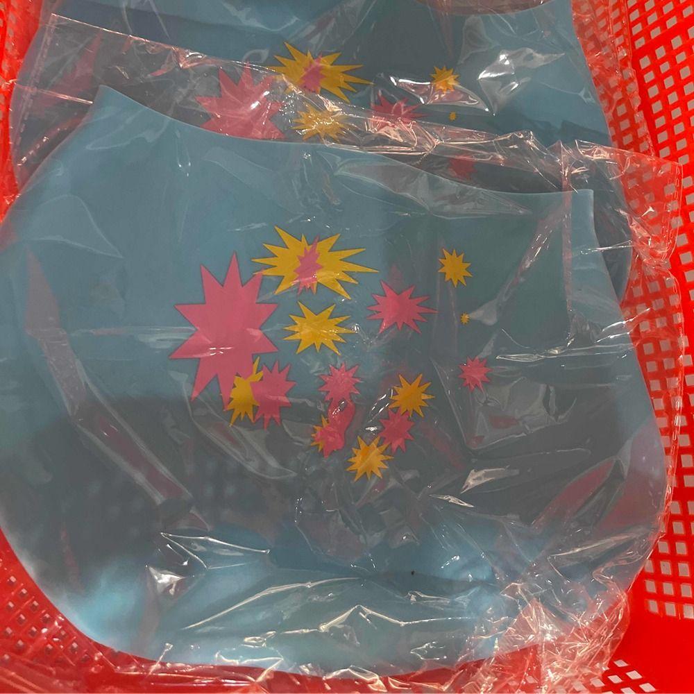 Силиконовая шапочка для плавания со звездным узором, силикагель, снаряжение для плавания, новая шапочка для плавания с длинными волосами для взрослых