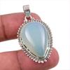 Natural Aqua Chalcedony Gemstone Handmade 925 Solid Silver Pendant 1.75" A5n15
