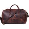 Leather Duffle Bag for Men, Overnight Bag,Women Weekender Bag, Travel Bag, Genuine Leather, Brown