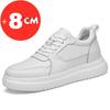 Fashion Big Size Lift Men Sneakers Elevator Shoes Heightening Height Increase Insole 7-8CM High Heels Shoes Genuine Leather Sport Shoes