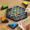 Geometry Chain Triangle Chess Puzzle Game Toy Board Game Logical Thinking Rubber Band Game Party Family Interactive Battle Set