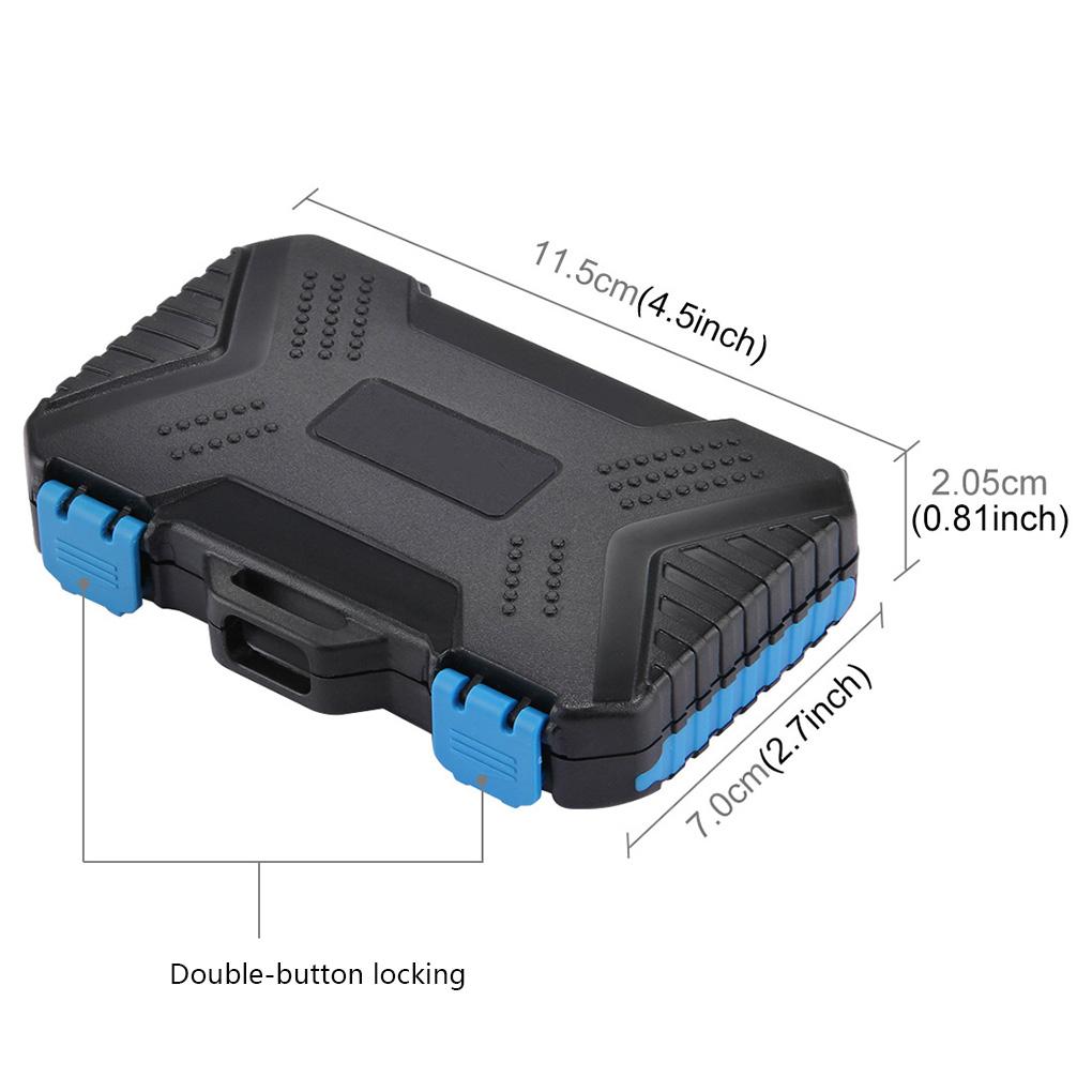 Memory Card Case 4CF + 8SD + 9TF + 1Card PIN + 1Standard SIM + 2Micro-SIM + 2Nano-SIM Phone Card Storage Box