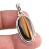 Подвеска из натурального тигрового глаза, ручная работа, из чистого серебра 925 пробы, 1,50 дюйма, t6N43