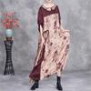 Женское винтажное платье с цветочным принтом, семь рукавов, весеннее свободное женское платье высокого качества