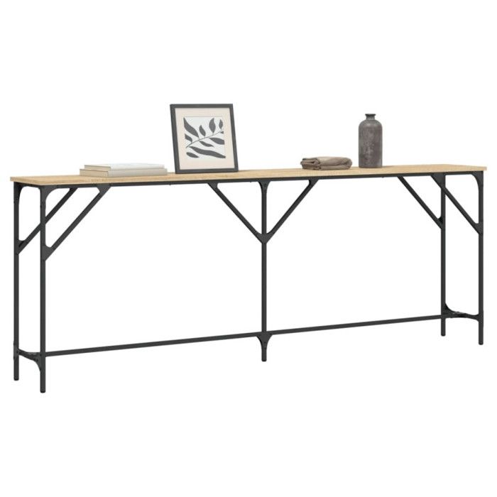 VidaXL Table console chêne sonoma 200x29x75 cm bois d'ingénierie 837778