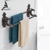 Towel Bars Bath Towel Holders Black Brass Wall Shelves Luxury European Style Towel Hangers Bathroom Accessories WF-88811