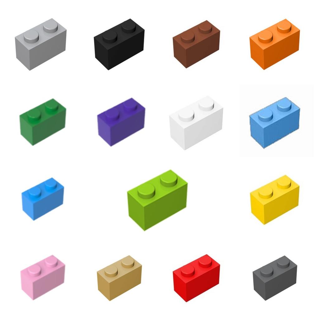 600pcs Bricks Compatible 3004 1x2 Dots DIY Building Blocks Thick Figures Brick Educational Creative Construction Toys For Kids