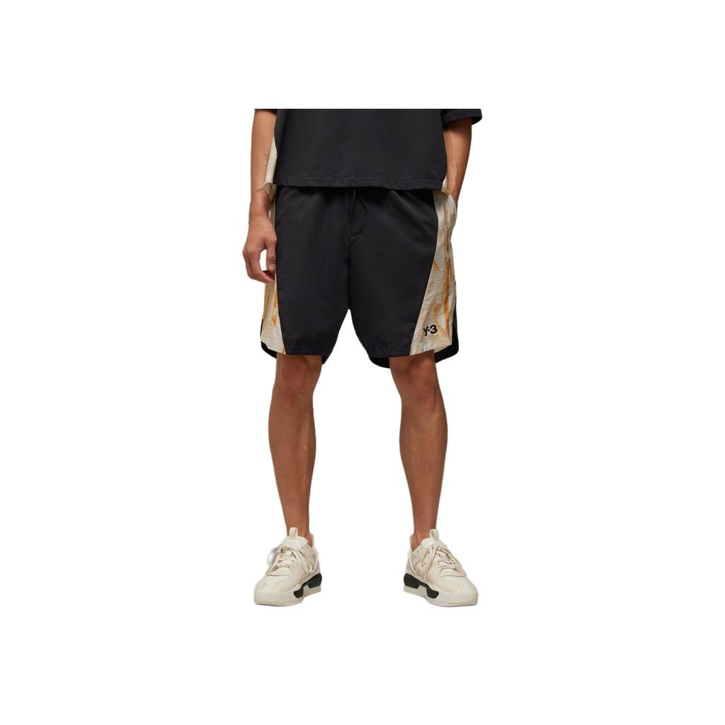 Y-3 Rust Dye Logo Color Block Distressed Loose Straight Casual Shorts Men Shorts Multi-color IR6254