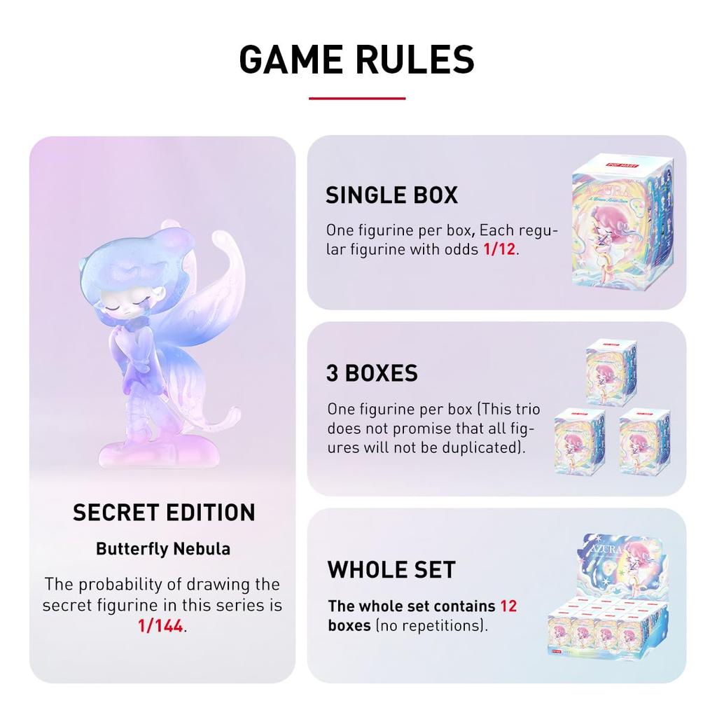 POP MART AZURA Мечта о звездах Серия Pop Mart Gacha Gacha Blind Box Фигурка Пластиковая модель Премиум игрушка Мягкий винил Оригинальный персонаж День рождения