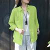 ZANZEA Women Casual Turn Down Collar Solid Color Long Sleeve Button Blouse