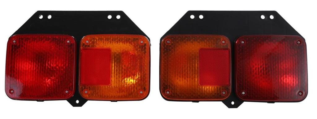 Hino Ranger Tail Lamps with OEM Turn Signals Numbers Custom Truck Parts and Right (FC, FD, FE, GD) (Part 071061/7106R, etc.) - (Left Set)