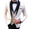 Plus Size Men's Slim Fit 3-Piece Tuxedo: Double Vent Suit for Formal or Casual Occasions