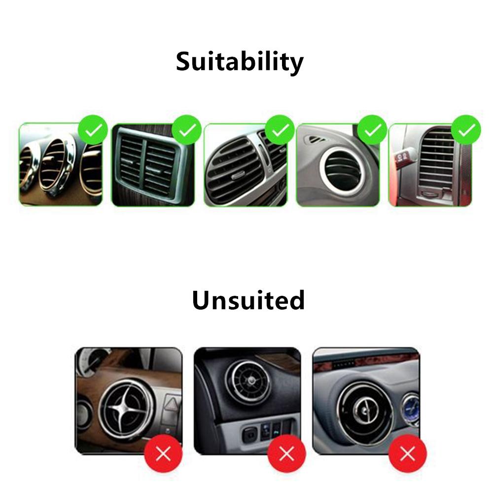 Многофункциональный автомобильный держатель для мобильного телефона с креплением на воздуховод, защелкивающийся навигационный кронштейн