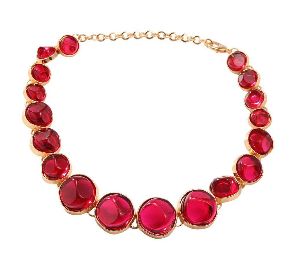 Многослойное круглое ожерелье из сплава и смолы в стиле бохо для женщин