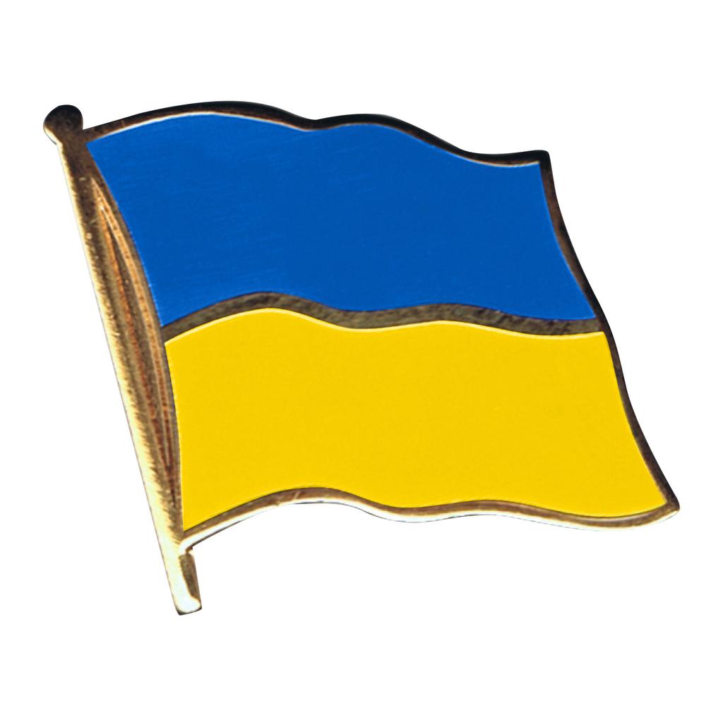 Металлическая булавка-брошь с эмалированным покрытием в виде флага Украины для украшения одежды