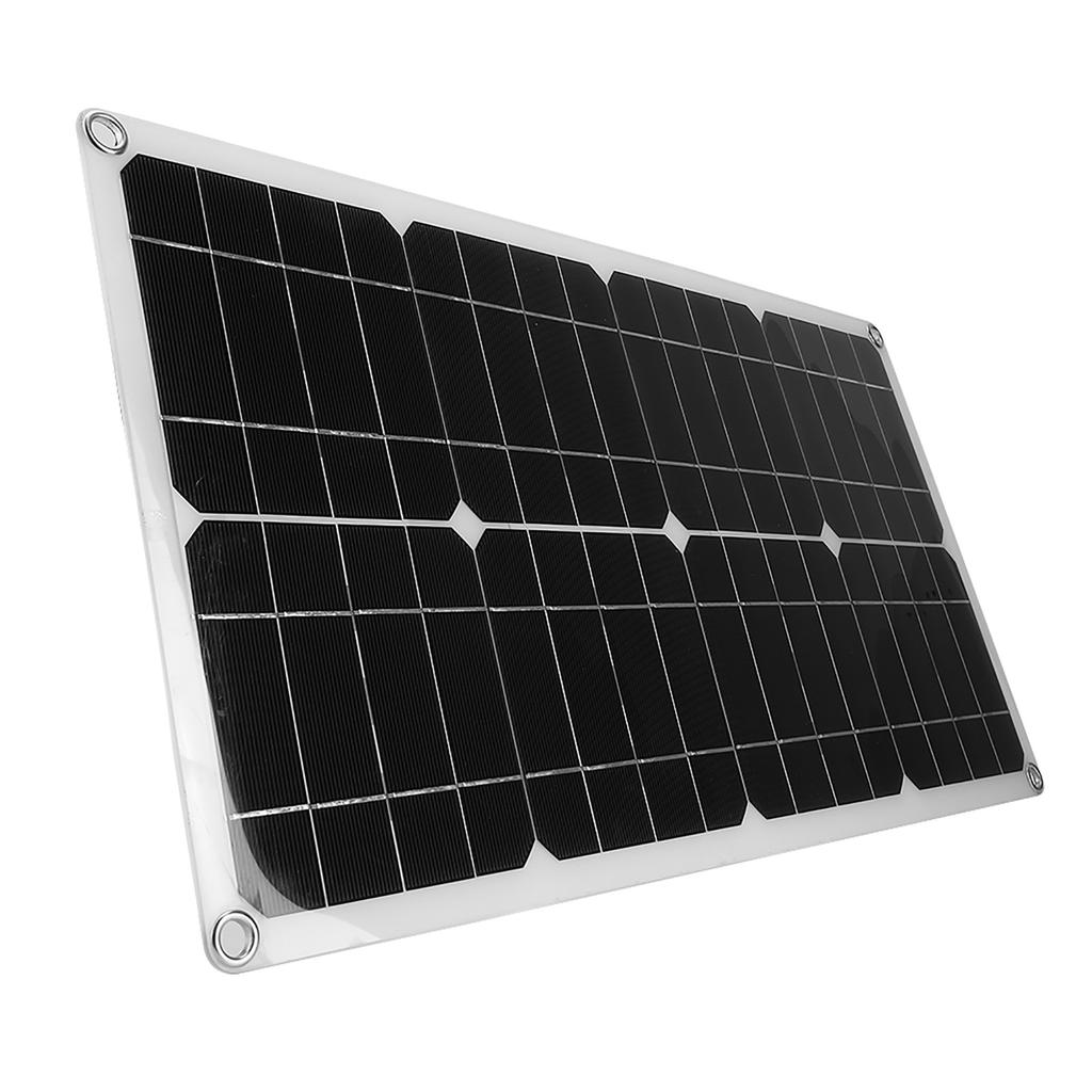 25W Dual 5V USB Flexible Single Crystal Solar Power Panel Kit Car Battery Charger Controller