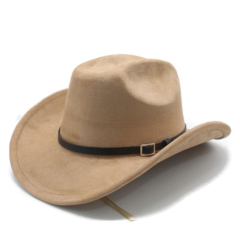 Big Edge One-Word Top Suede Western Cowboy Top Hat Jazz Hat Fashion Hat Retro Hat